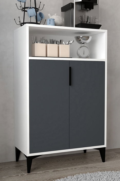 Hanah Home Ada 1202 Armario Multiusos Blanco y Antracita